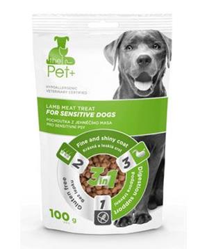 Pochoutka Pet+ 3v1 pes FOR SENSIT DOGS jehněčí 100g