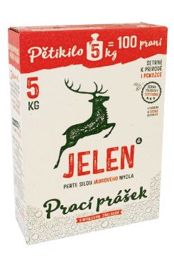 Prací prostředek Jelen mýdlový prášek 5kg BOX