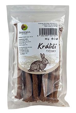 BOHEMIA TYČINKY Králičí 85g