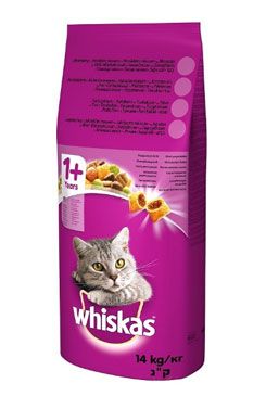 Whiskas Dry s kuřecím masem  a játry 14kg